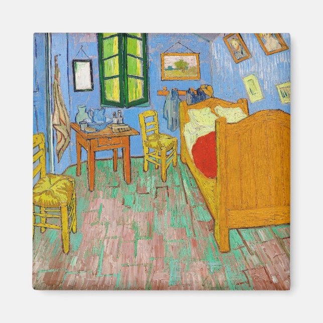 Vincent Van Gogh Das Schlafzimmer in Arles Magnet (Vorne)