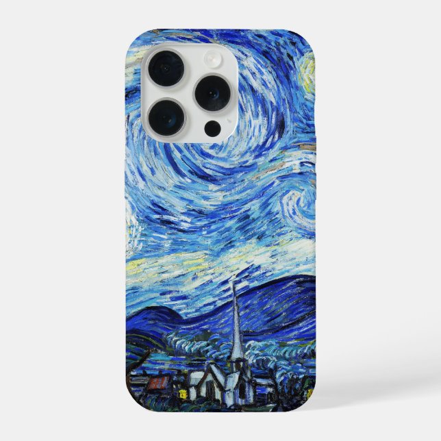 Vincent Van Gogh, Das Sternennacht-Gemälde iPhone Hülle (Rückseite)