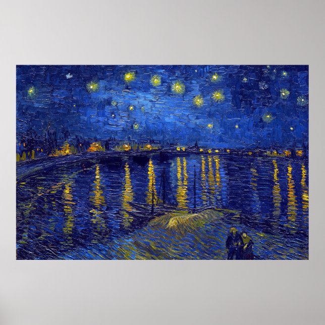 Vincent Van Gogh, Das Sternennacht-Gemälde Poster (Vorne)