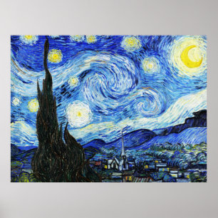 Vincent Van Gogh, Das Sternennacht-Gemälde Poster