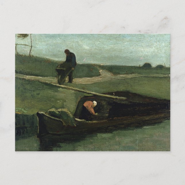 Vincent van Gogh | Das Torfboot, 1883 Postkarte (Vorderseite)