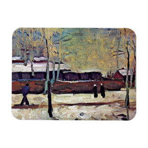 Vincent Van Gogh - Der alte Bahnhof in Eindhoven Magnet