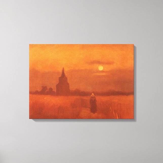 Vincent van Gogh - Der alte Turm im Feld Leinwanddruck (Vorderseite)