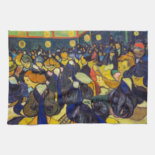 Vincent van Gogh - Der Ballsaal in Arles Geschirrtuch (Horizontal)