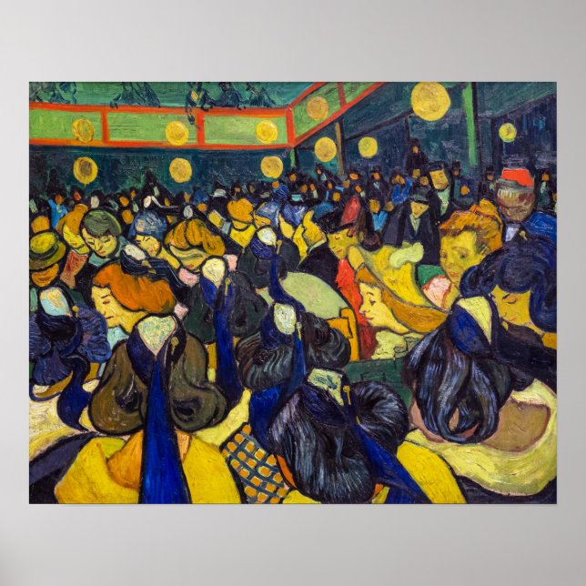 Vincent van Gogh - Der Ballsaal in Arles Poster (Vorne)