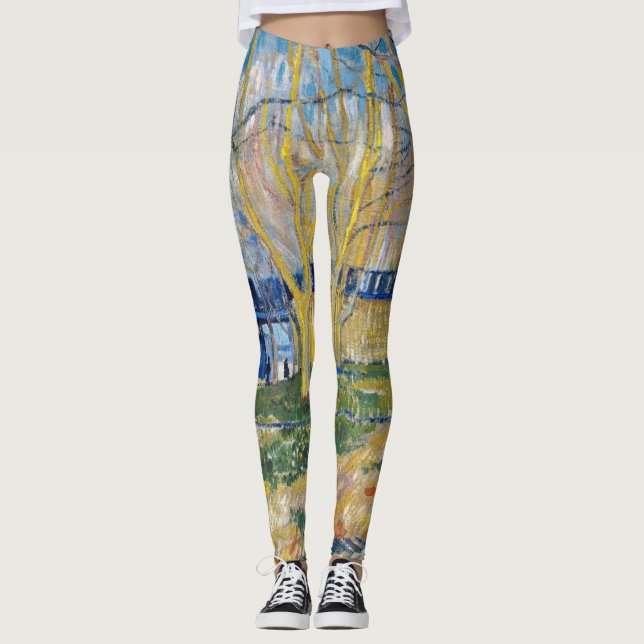 Vincent van Gogh - Der blaue Zug Leggings (Vorderseite)