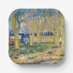 Vincent van Gogh - Der blaue Zug Pappteller