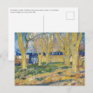 Vincent van Gogh - Der blaue Zug Postkarte