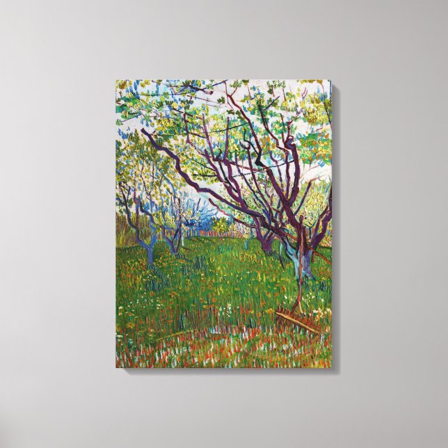 Vincent van Gogh - Der blühende Obstgarten Leinwanddruck (Vorderseite)