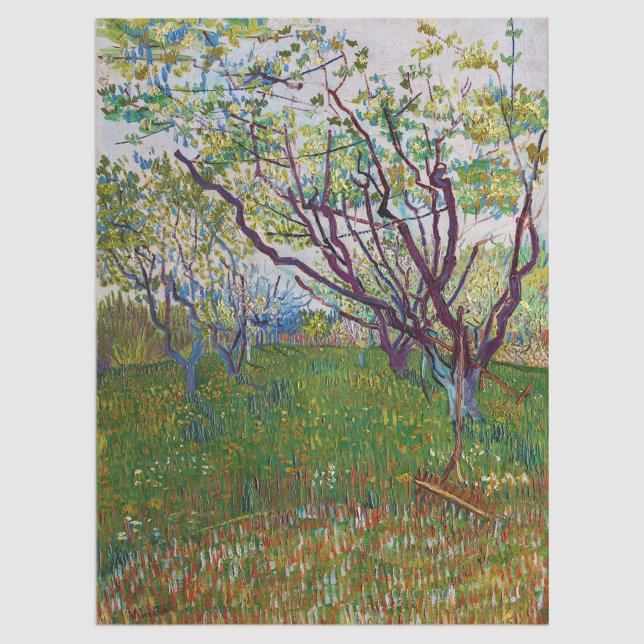 Vincent van Gogh - Der blühende Obstgarten Seidenpapier (Von Creator hochgeladen)