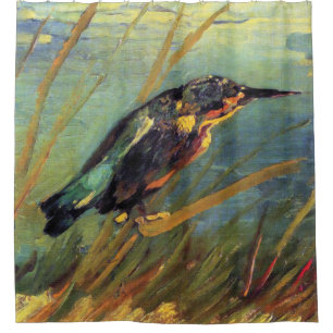 Vincent Van Gogh - Der Eisvogel - Vogel Liebhaber  Duschvorhang