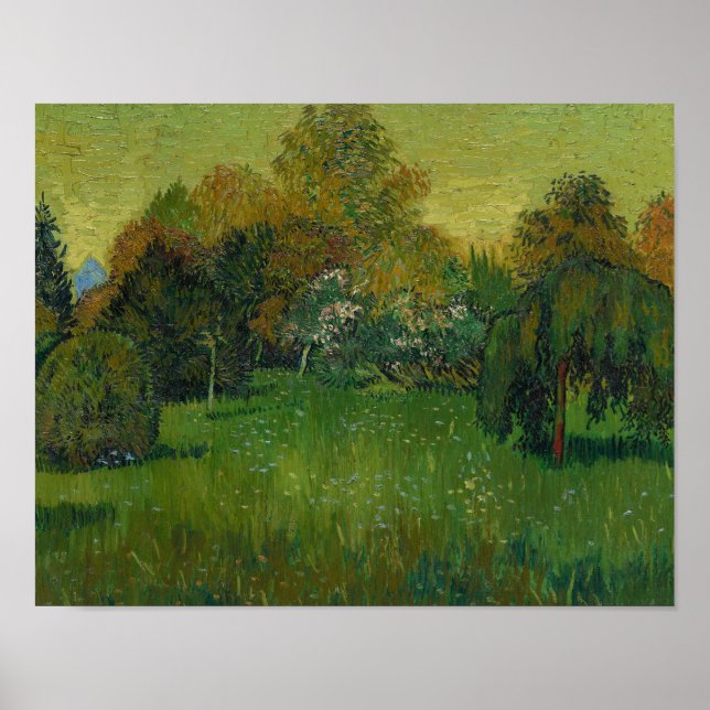 Vincent van Gogh - Der Garten des Dichters Poster (Vorne)