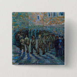 Vincent van Gogh - Der Gefängnishof Button