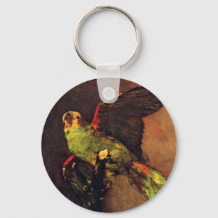 Vincent Van Gogh - Der grüne Papagei Vogel Liebhab Schlüsselanhänger