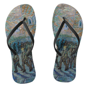Vincent van Gogh - Der Hof des Gefängnisses Flip Flops