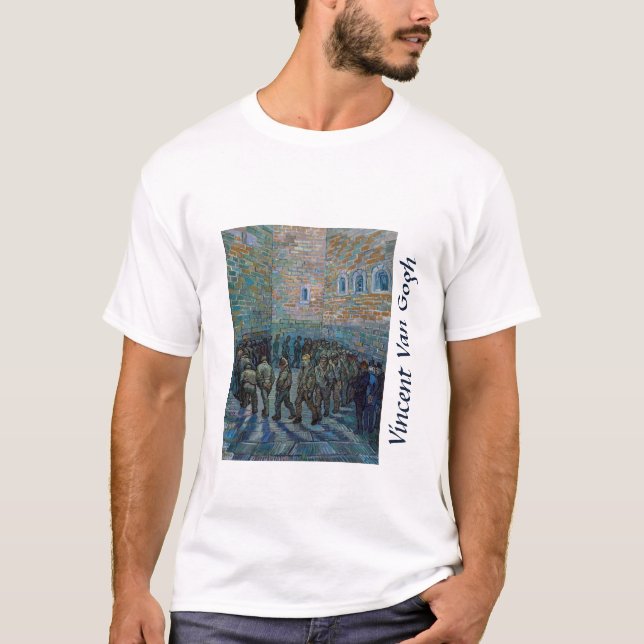 Vincent van Gogh - Der Hof des Gefängnisses T-Shirt (Vorderseite)