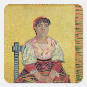 Vincent van Gogh   der Italiener: Agostina Quadratischer Aufkleber
