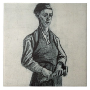 Vincent van Gogh der junge Schmied, 1882 Fliese
