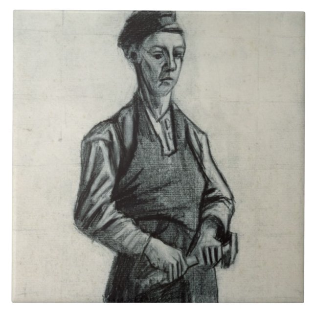 Vincent van Gogh | der junge Schmied, 1882 Fliese (Vorderseite)