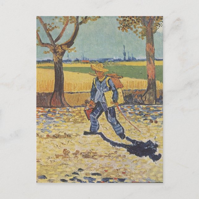 Vincent Van Gogh - Der Maler auf dem Weg zur Arbei Postkarte (Vorderseite)