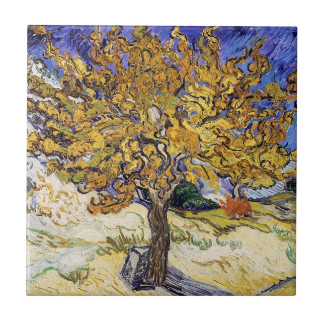 Vincent van Gogh - Der Mulberry-Baum Fliese (Vorderseite)