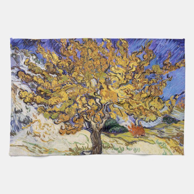Vincent van Gogh - Der Mulberry-Baum Geschirrtuch (Horizontal)