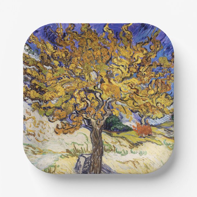 Vincent van Gogh - Der Mulberry-Baum Pappteller (Vorderseite)