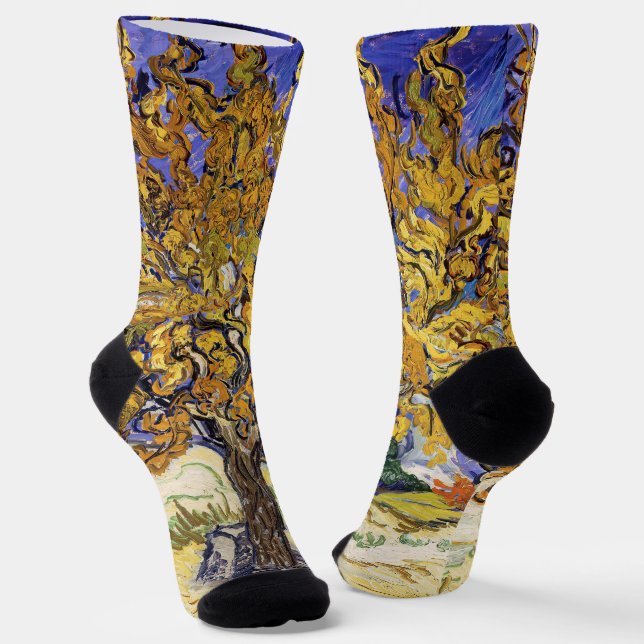 Vincent van Gogh - Der Mulberry-Baum Socken (Gewinkelt)