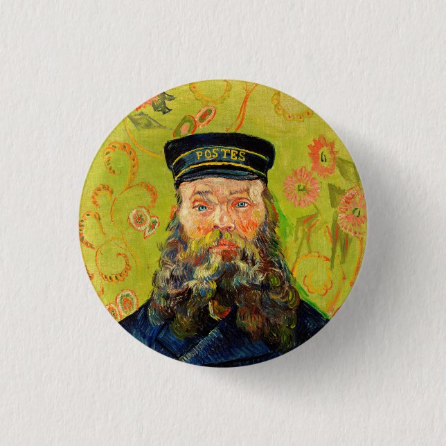 Vincent Van Gogh Der Postbote Joseph Roulin Button (Vorderseite)