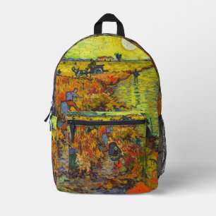 Vincent van Gogh - Der rote Weinberg Bedruckter Rucksack
