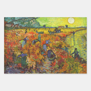 Vincent van Gogh - Der rote Weinberg Geschenkpapier Set