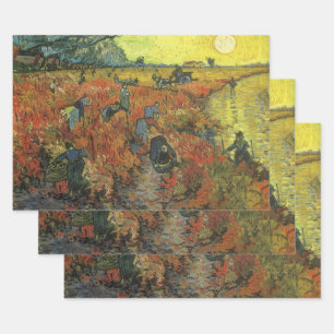 Vincent van Gogh - Der rote Weinberg Geschenkpapier Set