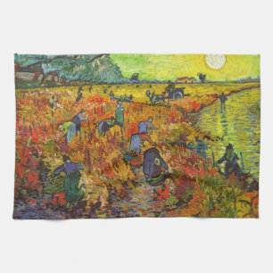 Vincent van Gogh - Der rote Weinberg Geschirrtuch