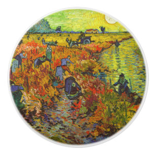 Vincent van Gogh - Der rote Weinberg Keramikknauf