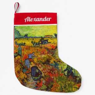 Vincent van Gogh - Der rote Weinberg Kleiner Weihnachtsstrumpf