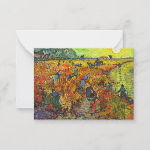 Vincent van Gogh - Der rote Weinberg Mitteilungskarte