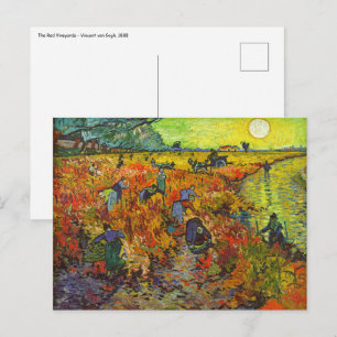 Vincent van Gogh - Der rote Weinberg Postkarte