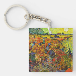 Vincent van Gogh - Der rote Weinberg Schlüsselanhänger