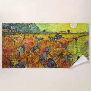 Vincent van Gogh - Der rote Weinberg Strandtuch