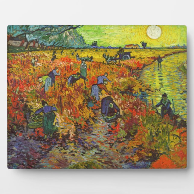 Vincent van Gogh - Der rote Weingarten Fotoplatte (Vorderseite)