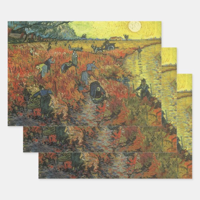 Vincent van Gogh - Der rote Weingarten Geschenkpapier Set (Set)