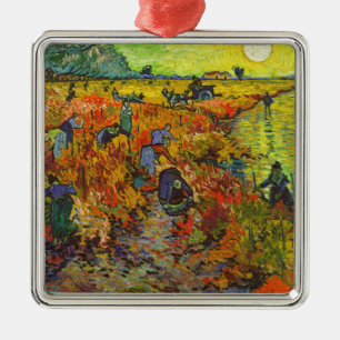 Vincent van Gogh - Der rote Weingarten Ornament Aus Metall