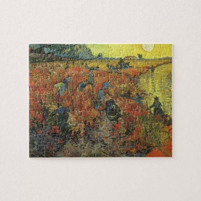 Vincent van Gogh - Der rote Weingarten Puzzle (Horizontal)
