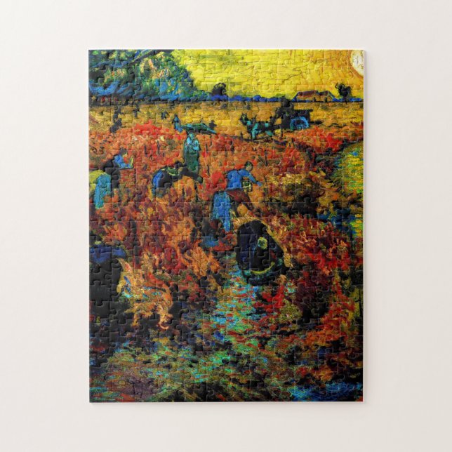 Vincent Van Gogh Der rote Weingarten Puzzle (Vertikal)