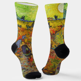 Vincent van Gogh - Der rote Weingarten Socken