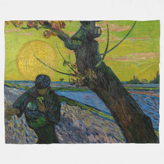 Vincent van Gogh - Der Sämann  Fleecedecke (Vorderseite (Horizontal))