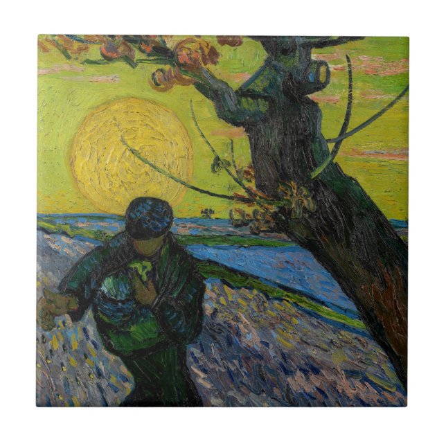 Vincent van Gogh - Der Sämann  Fliese (Vorderseite)