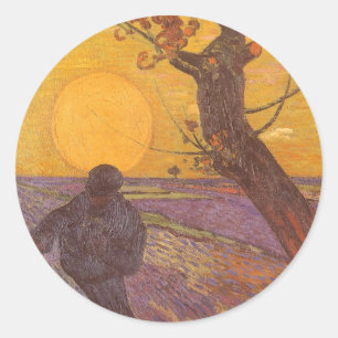 Vincent van Gogh - Der Sämann Runder Aufkleber