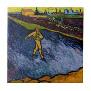 Vincent van Gogh - Der Sämann: Stadtrand von Arles Fliese