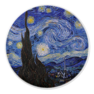 Vincent Van Gogh - Der Sternen Nacht Keramikknauf